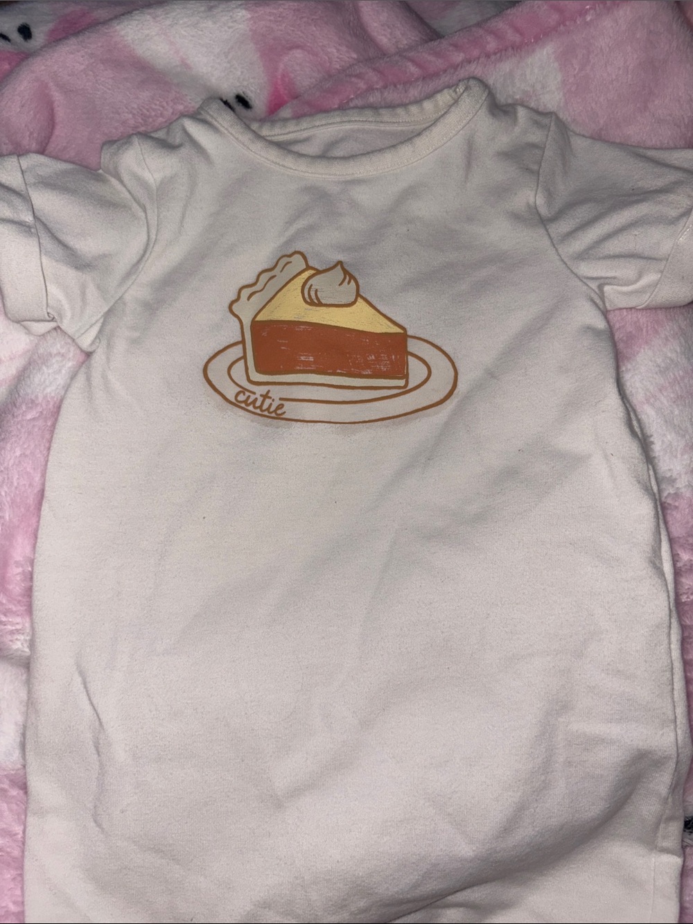 Pumpkin pie with “cutie” baby romper